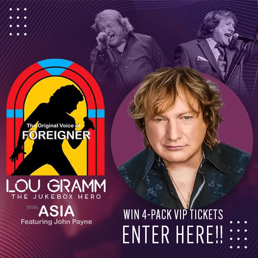 Win 4-Pack VIP Tickets Lou Gramm & Asia with John Payne at Inter-Mountain Fair!